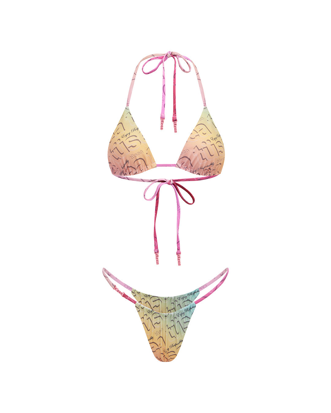 Yellow triangle bikini rush tusea