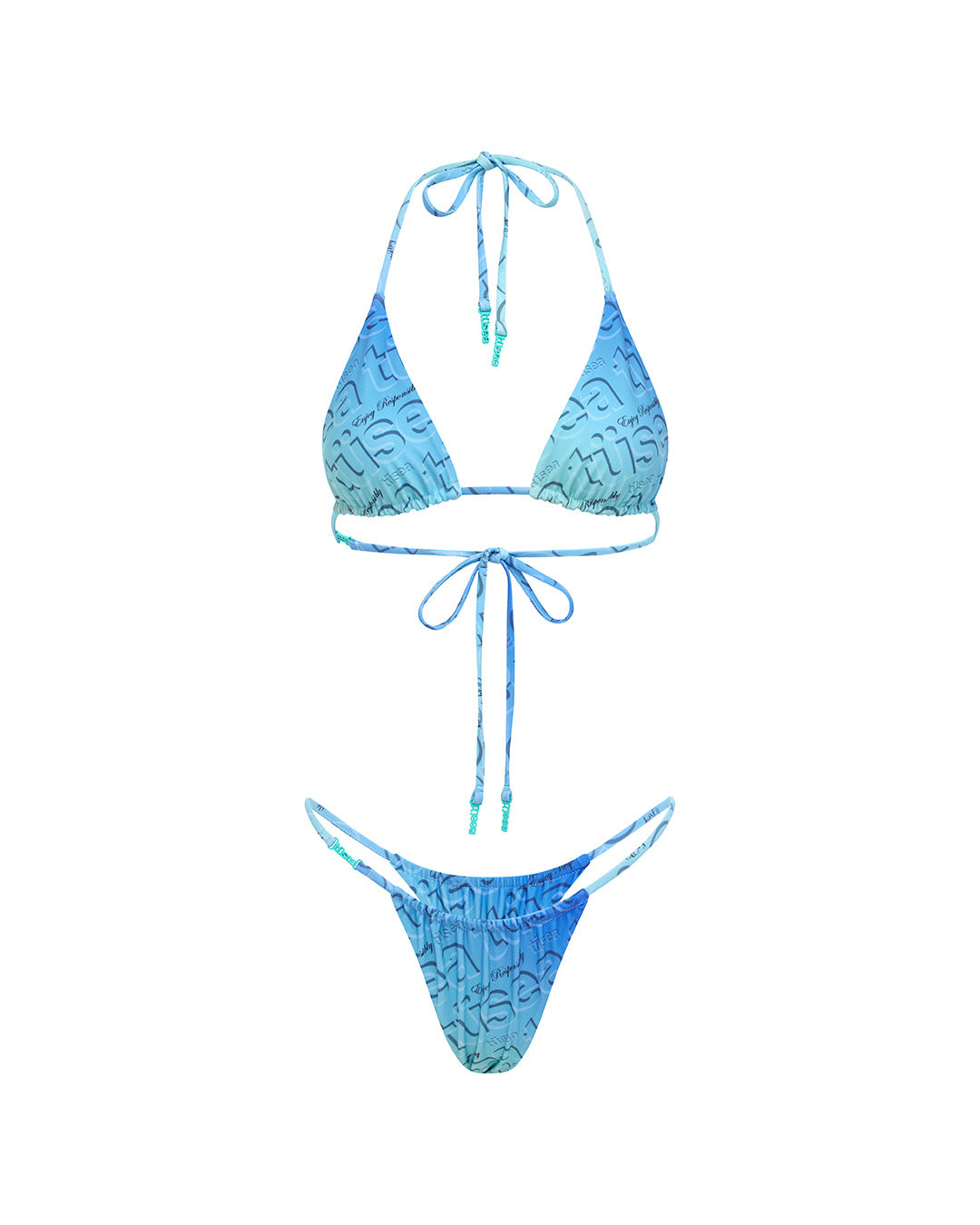 Blue triangle bikini rush tusea