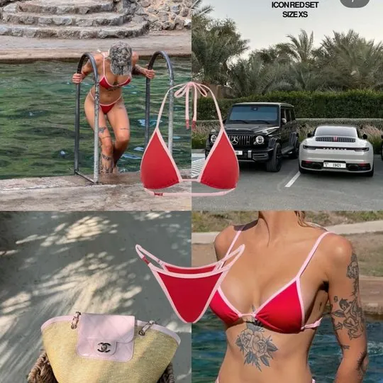 As worn: Icon Bikini in Red